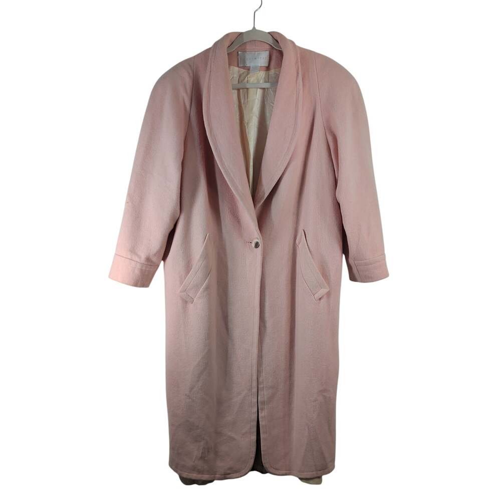 Vintage 90s The Limited Wool Blend Pink Trench, Size 12